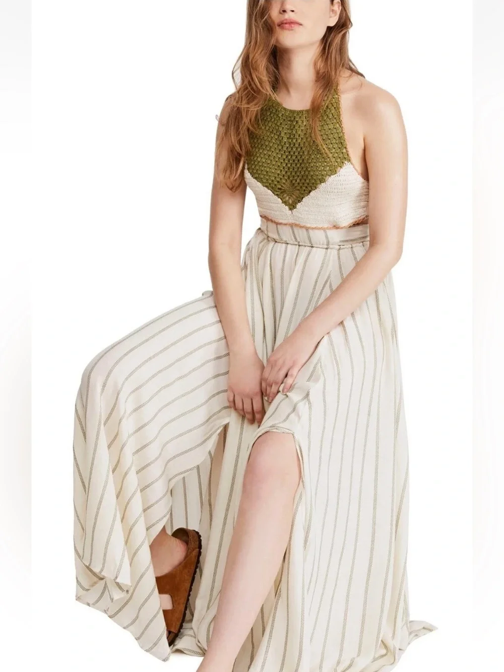 Free People Harper crochet maxi dress